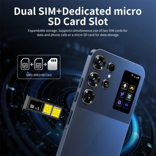 Smartphone Dua S25 Ultra Android 2025, Téléphone Portable 5G, Snapdragon 8, Gen3, 16 Go + 1 To, 7.3 – Image 6