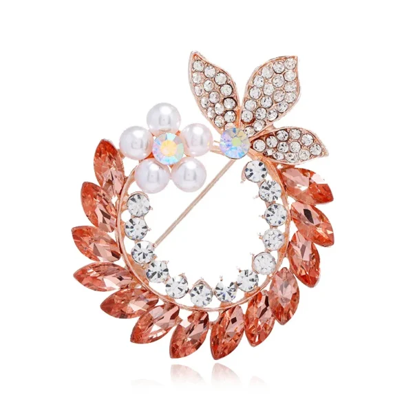 Retro Luxury Crystal Flower Brooch Pins And Brooches Women Wedding Jewelry Bijouterie Corsage Dress Coat Accessories – Image 2