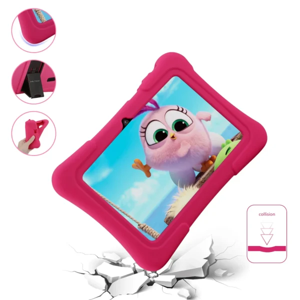 Pritom 7 Pouces Enfants Tablette Quad Core Android 10 32Gb Wifi Bluetooth Logiciel Éducatif Installé – Image 5