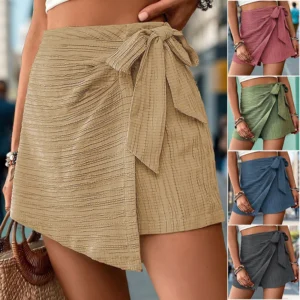 Short à la mode pour femmes, pantalon à sertir sur le côté