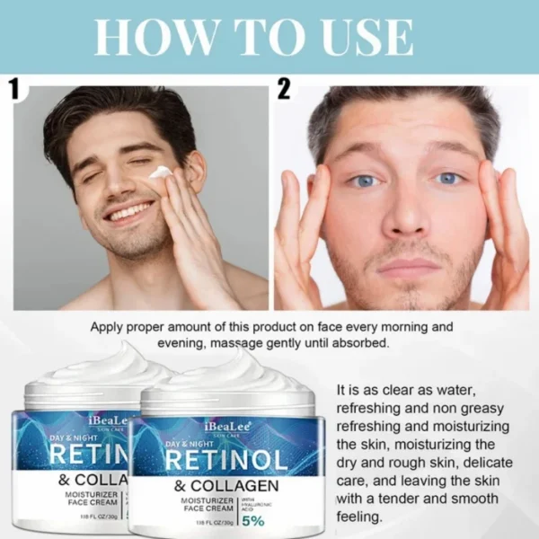 Crème Anti-Rides Au Rétinol Pour Hommes,  Anti-Âge – Image 6
