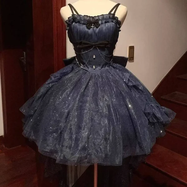 Robe D'Été Française À La Mode, Enveloppée À La Taille, Slim Et Slim, Jupe Courte À Queue Scintillante Pour Femmes, Nouvelle Collection – Image 2