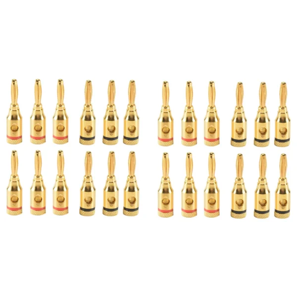 Banana Plugs Open Screw 24K Gold Plated – Image 3
