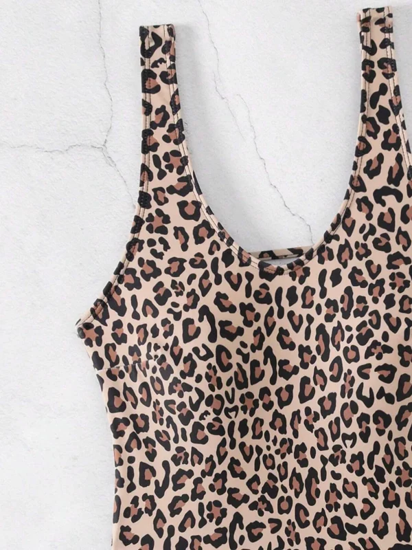 Maillot De Bain Une Pièce Imprimé Léopard, Sexy, Dos Nu, Culotte Tanga, Monokini, Coupe Haute, Tenue De Plage, Pour Femmes, 2025 – Image 6