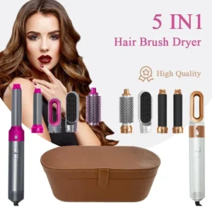 5 en 1 sèche-cheveux ensemble de peigne chaud fer à friser professionnel