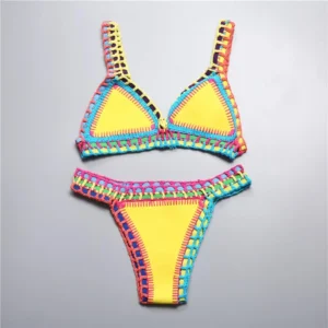 Maillot de bain d'été dos nu pour femme, ensemble de bikini, maillot de bain deux pièces, maillot de bain confortable pour la natation