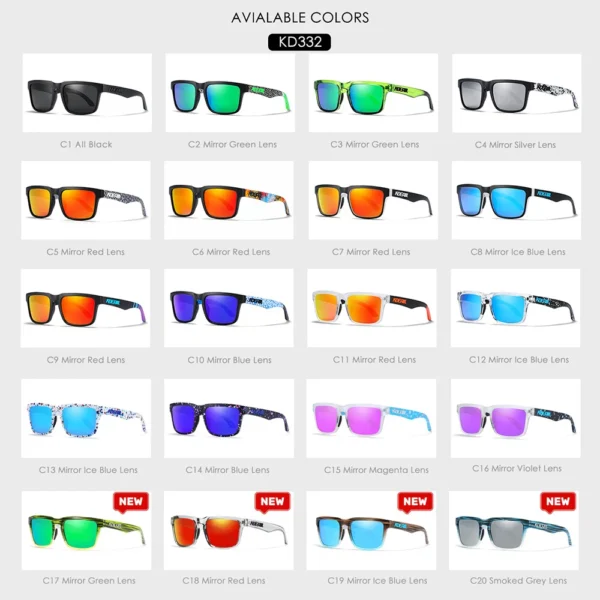 Kdeam – Lunettes De Soleil Polarisées Carrées Pour Hommes – Image 5