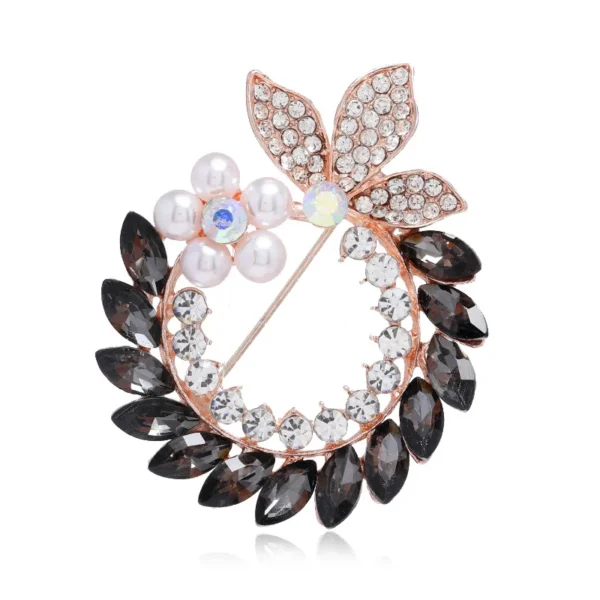 Retro Luxury Crystal Flower Brooch Pins And Brooches Women Wedding Jewelry Bijouterie Corsage Dress Coat Accessories – Image 5