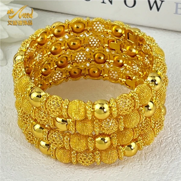 Aniid Luxe Dubaï 24K Couleur Or Bracelets Pour Femme