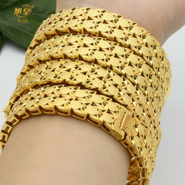 Xuhuang-Bracelet En Or De Dubaï Avec Anneau – Image 3