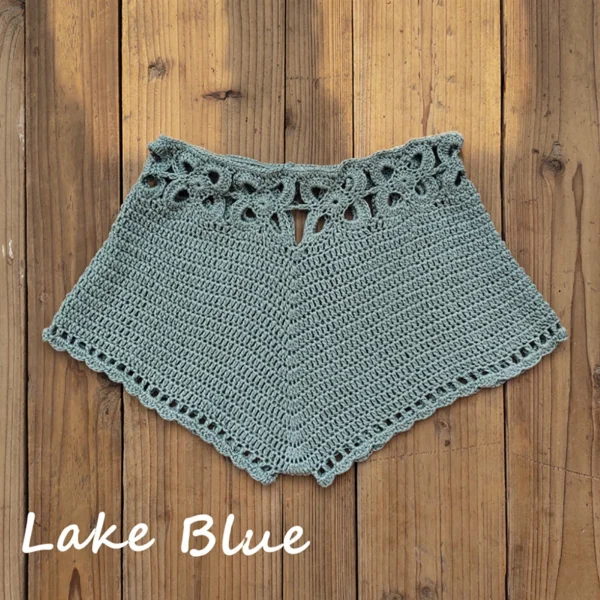 Short De Bain Découpé Au Crochet Pour Femmes, Bas De Maillot De Bain, Style Plage, Cordon De Serrage, Maillot De Bain, Été – Image 6