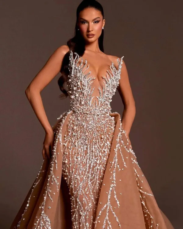 Robes De Mariée De Luxe Sur Mesure Avec Poignées De Sirène – Image 6