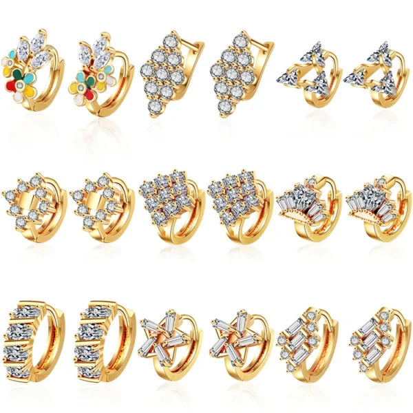 Wholesale Factory Fashion Jewelry 2019 Price Cz Bijouterie Diamond Earrings Made With Cz Stone – Image 5