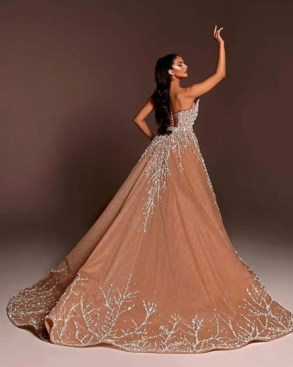 Robes De Mariée De Luxe Sur Mesure Avec Poignées De Sirène – Image 4