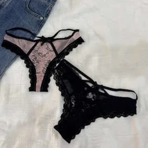 Women Panties French Sexy Lace Low Waist Pure Desire Hollow Breathable Girl Underwear Summer Sous-vêtements Pour Femmes
