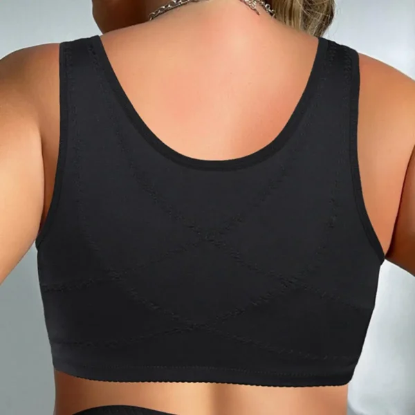 Beauwear 7 Crochets Fermeture Avant Sans Doublure Mince Confort Soutien-Gorge Sans Fil Plaine Florale Pleine Tasse Minimiseur Bralette – Image 2
