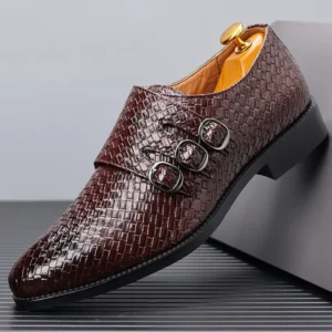 Tricot hommes chaussures en cuir chaussures habillées d'affaires formelles pour hommes classique décontracté luxe chaussures formelles Derby fête Oxford chaussures pour hommes