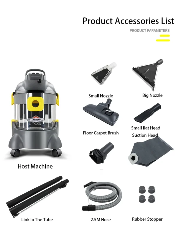 1400W Professionnel Portable Six Fonctions De Nettoyage Dans Un Rideau Tapis Canapé Voiture Intérieur Matelas Aspirateur Machine De Nettoyage À Vapeur – Image 4