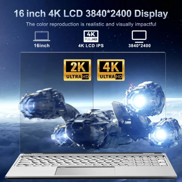 Ordinateur Portable De Jeu Intel Celeron N95 16 Pouces – Image 4