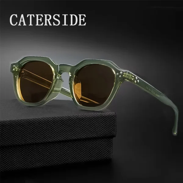 Caterside Rétro Lunettes De Soleil Polarisées Hommes