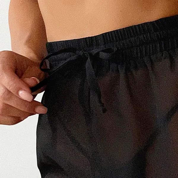 Enveloppement Maille Femmes Plage Bikini Enveloppes Shorts Couvrir Pantalons Couvrir Couverture Cordon Côté De Plage Pour Pantalons De Bain Pour Hommes 2Mm – Image 3