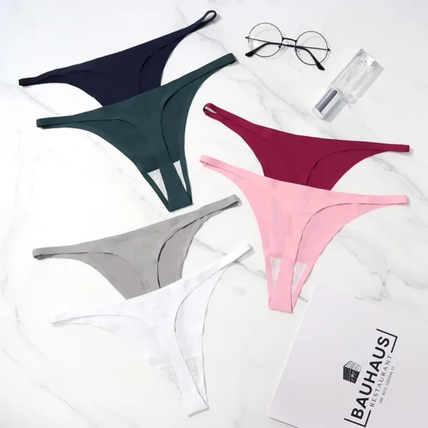 Culotte Sans Couture En Soie Glacée Pour Femmes – Image 4