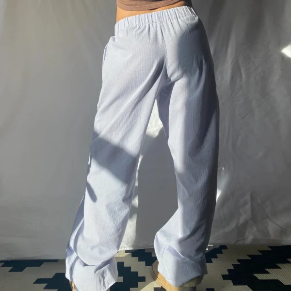 Gaono Casual Striped Drawstring Wide Leg Pants Chic Women Fashion Streetwear Vintage Sweatpants Lounge Outfits Female Trousers – Image 6