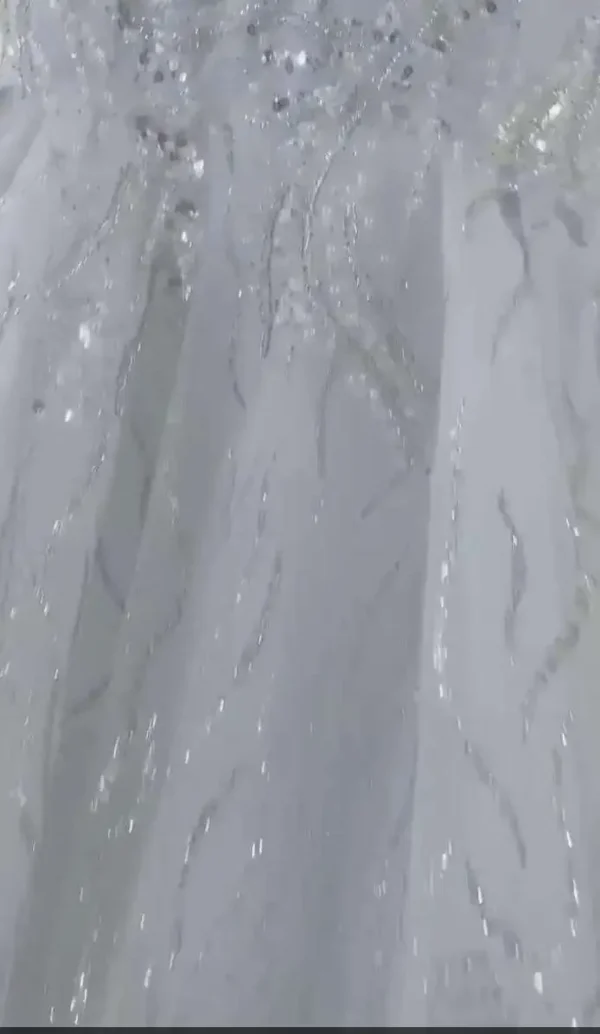 Magnifique Robe De Mariée En Dentelle Transparente À Col Haut Et Manches Sulf, Tenue De Bal, Paillettes Appliquées, Grande Taille, Personnaliser Les Patients, Quelle Que Soit – Image 4