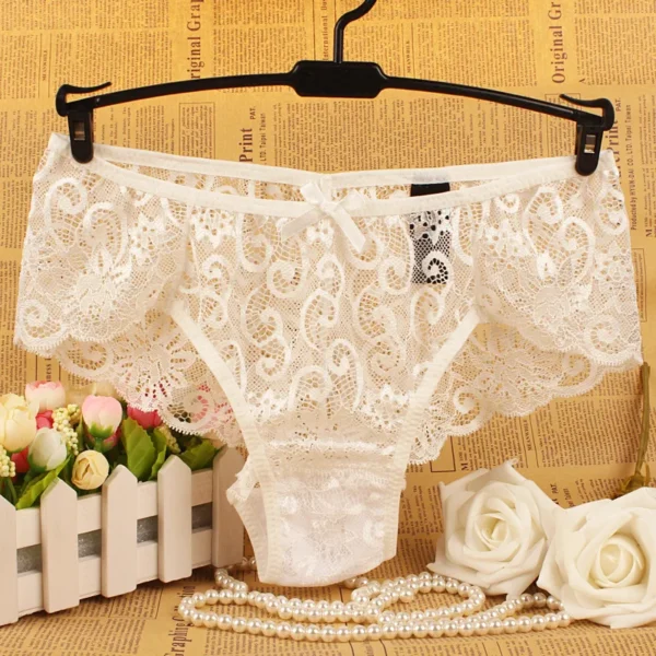 Sous-Vêtement En Dentelle Sans Couture Ultra Fin Pour Femme, Culotte Respirante, Taille Haute, Solide, Document – Image 4