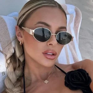 Mode lunettes de soleil ovales femmes rétro tendance