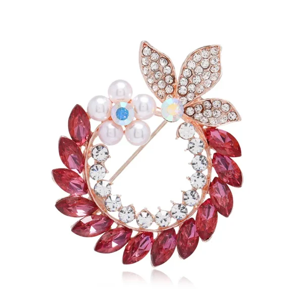 Retro Luxury Crystal Flower Brooch Pins And Brooches Women Wedding Jewelry Bijouterie Corsage Dress Coat Accessories – Image 3