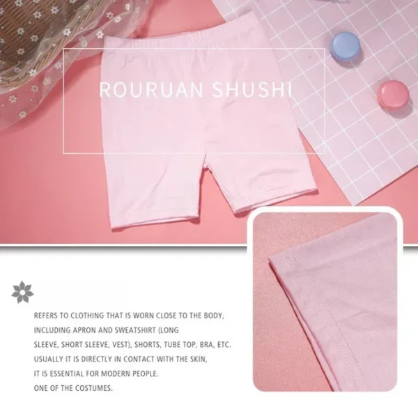 Pantalons De Sécurité Pour Filles, 4 Pièces, Leggings De Danse Modal, Shorts, Culottes Douces Couleur Bonbon, Sous-Vêtements Pour Filles, Collants Courts Âgés De 3 À 12 Ans, 2025 – Image 4