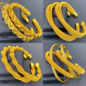 ANIID mode dubaï couleur or Design manchette Bracelets pour femmes