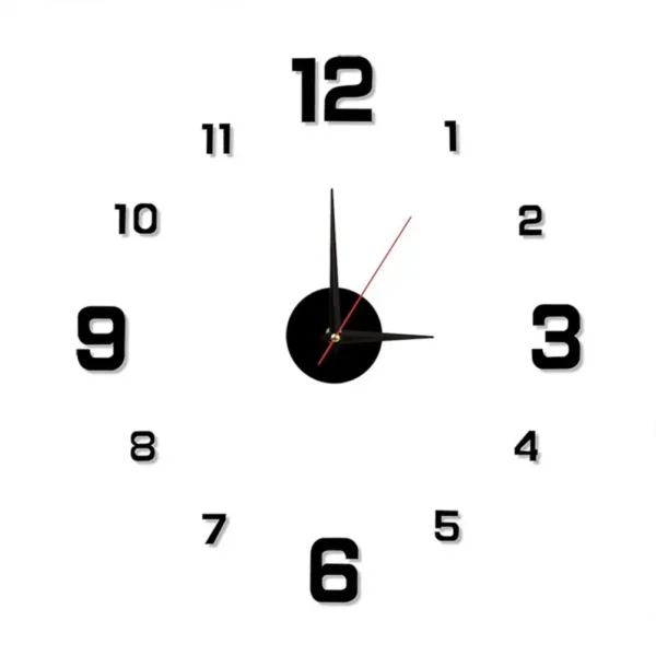 Wall Clock Precise Mute Decorative Punch-Free Nordic Style Luminous Hanging Clock For Living Rooms Classic Digital Stickers 50Cm – Image 5