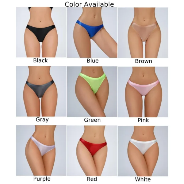 Women Low Waist Briefs Seamless Panties Elastic Underwear Knickers Thongs G-String Sexy Bikini Swimsuit Beachwear Underpants – Image 2