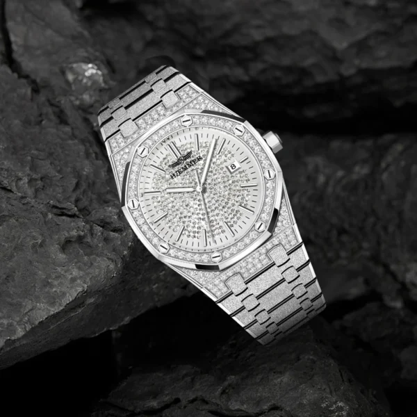 Haemmer Luxury Men'S Automatic Watch Top Brand Mechanical Frame Original Silver Fashion Watch Waterproof Clock Relogio Masculin – Image 4