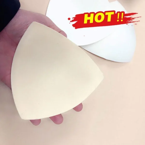 1 Pair Swimsuit Bra Chest Padding Women Invisible Sponge Breast Bikini Pads Inserts Breathable Accessories Foam Triangle Cu H9T9 – Image 2
