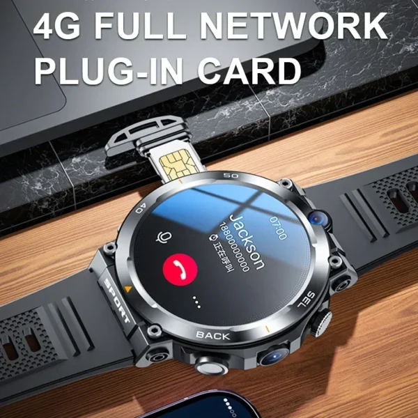 1.39-Inch 4G Android Smart Watch With Sim Card Cameras Smartwatch Support Google Play Maps Face Unlock Bluetooth Gps Wifi Call – Image 2